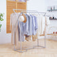 Gorgeous Coat Hanger Stand Solid Color Metal Coat Rack for Living Room Silver Clearhalo 'Entry & Mudroom Furniture' 'furn' 'furn_hall_tree_coat_racks' 'Furniture' 'Hall Trees & Coat Racks' 'hall_tree_coat_racks' 7001113