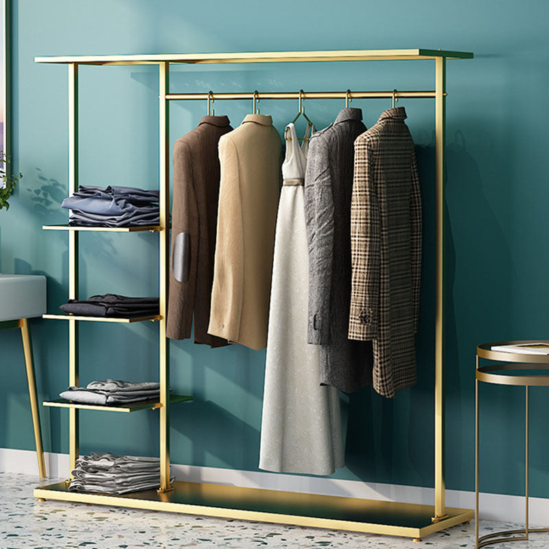 Glam Style Coat Hanger Free Standing Hall Tree (Drying Rack not Included) 71"L x 16"W x 61"H 5 Clearhalo 'Entry & Mudroom Furniture' 'furn' 'furn_hall_tree_coat_racks' 'Furniture' 'Hall Trees & Coat Racks' 'hall_tree_coat_racks' 7001182