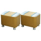 Color Matching Leather Standard Stool Modern Style Simple Rectangular Stool Light Grey-Yellow 2 Piece Set Clearhalo 'furn' 'furn_ottomans_poufs' 'Furniture' 'Living Room Furniture' 'Ottomans & Poufs' 'ottomans_poufs' 7001209