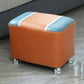 Color Matching Leather Standard Stool Modern Style Simple Rectangular Stool 14"L x 10"W x 11"H Orange 1 Piece Clearhalo 'furn' 'furn_ottomans_poufs' 'Furniture' 'Living Room Furniture' 'Ottomans & Poufs' 'ottomans_poufs' 7001213