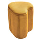 Solid Color Fabric Standard Stool Modern Simple Heart-Shaped Upholstered Footstool 13"L x 12"W x 18"H Yellow 1 Piece Clearhalo 'furn' 'furn_ottomans_poufs' 'Furniture' 'Living Room Furniture' 'Ottomans & Poufs' 'ottomans_poufs' 7001237