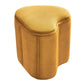 Solid Color Fabric Standard Stool Modern Simple Heart-Shaped Upholstered Footstool 13"L x 12"W x 14.5"H Yellow 1 Piece Clearhalo 'furn' 'furn_ottomans_poufs' 'Furniture' 'Living Room Furniture' 'Ottomans & Poufs' 'ottomans_poufs' 7001254