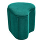 Solid Color Fabric Standard Stool Modern Simple Heart-Shaped Upholstered Footstool 13"L x 12"W x 14.5"H Green 1 Piece Clearhalo 'furn' 'furn_ottomans_poufs' 'Furniture' 'Living Room Furniture' 'Ottomans & Poufs' 'ottomans_poufs' 7001257