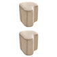 Solid Color Fabric Standard Stool Modern Simple Heart-Shaped Upholstered Footstool 13"L x 12"W x 14.5"H Beige 2 Piece Set Clearhalo 'furn' 'furn_ottomans_poufs' 'Furniture' 'Living Room Furniture' 'Ottomans & Poufs' 'ottomans_poufs' 7001272