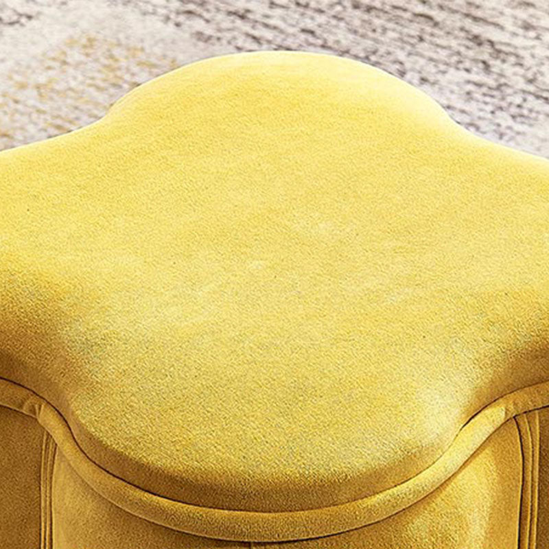 Solid Color Fabric Standard Stool Modern Simple Plum Blossom Upholstered Footstool Clearhalo 'furn' 'furn_ottomans_poufs' 'Furniture' 'Living Room Furniture' 'Ottomans & Poufs' 'ottomans_poufs' 7001300