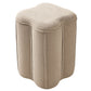 Solid Color Fabric Standard Stool Modern Simple Plum Blossom Upholstered Footstool 13"L x 13"W x 18"H Beige 1 Piece Clearhalo 'furn' 'furn_ottomans_poufs' 'Furniture' 'Living Room Furniture' 'Ottomans & Poufs' 'ottomans_poufs' 7001303