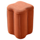 Solid Color Fabric Standard Stool Modern Simple Plum Blossom Upholstered Footstool 13"L x 13"W x 18"H Orange 1 Piece Clearhalo 'furn' 'furn_ottomans_poufs' 'Furniture' 'Living Room Furniture' 'Ottomans & Poufs' 'ottomans_poufs' 7001307