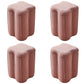 Solid Color Fabric Standard Stool Modern Simple Plum Blossom Upholstered Footstool 13"L x 13"W x 18"H Pink 4 Piece Set Clearhalo 'furn' 'furn_ottomans_poufs' 'Furniture' 'Living Room Furniture' 'Ottomans & Poufs' 'ottomans_poufs' 7001331