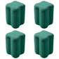 Solid Color Fabric Standard Stool Modern Simple Plum Blossom Upholstered Footstool 13"L x 13"W x 18"H Green 4 Piece Set Clearhalo 'furn' 'furn_ottomans_poufs' 'Furniture' 'Living Room Furniture' 'Ottomans & Poufs' 'ottomans_poufs' 7001333