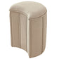 Solid Color Fabric Standard Stool Modern Simple Moon Upholstered Footstool 13"L x 12"W x 18"H Beige 1 Piece Clearhalo 'furn' 'furn_ottomans_poufs' 'Furniture' 'Living Room Furniture' 'Ottomans & Poufs' 'ottomans_poufs' 7001351