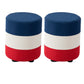 Fabric Standard Stool Contemporary Simple Upholstered Ottoman Round Dark Blue 2 Piece Set Clearhalo 'furn' 'furn_ottomans_poufs' 'Furniture' 'Living Room Furniture' 'Ottomans & Poufs' 'ottomans_poufs' 7001425