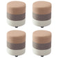 Fabric Standard Stool Contemporary Simple Upholstered Ottoman Round Brown 4 Piece Set Clearhalo 'furn' 'furn_ottomans_poufs' 'Furniture' 'Living Room Furniture' 'Ottomans & Poufs' 'ottomans_poufs' 7001428