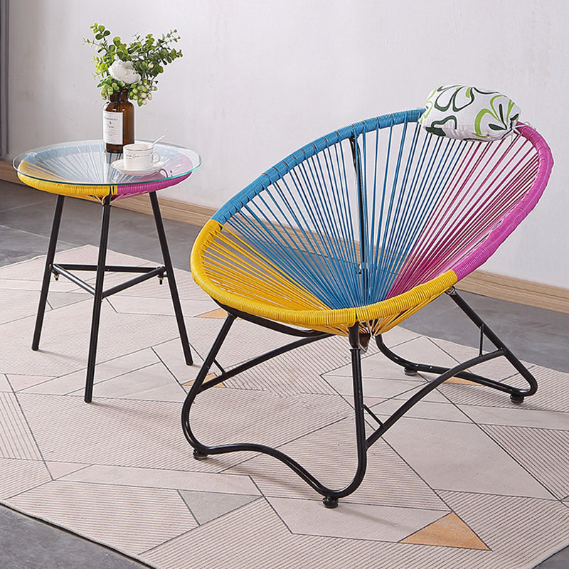 Iron Base Rocking Chair Lounge Simple Plastic Material Chair for Living Room Clearhalo 'Chairs & Seating' 'furn' 'furn_rocking_chairs' 'Furniture' 'Living Room Furniture' 'Rocking Chairs' 'rocking_chairs' 7001477