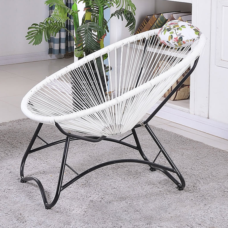 Iron Base Rocking Chair Lounge Simple Plastic Material Chair for Living Room White Non-Upholstered Clearhalo 'Chairs & Seating' 'furn' 'furn_rocking_chairs' 'Furniture' 'Living Room Furniture' 'Rocking Chairs' 'rocking_chairs' 7001483
