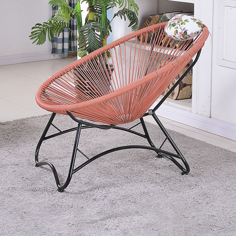 Iron Base Rocking Chair Lounge Simple Plastic Material Chair for Living Room Brown Non-Upholstered Clearhalo 'Chairs & Seating' 'furn' 'furn_rocking_chairs' 'Furniture' 'Living Room Furniture' 'Rocking Chairs' 'rocking_chairs' 7001486