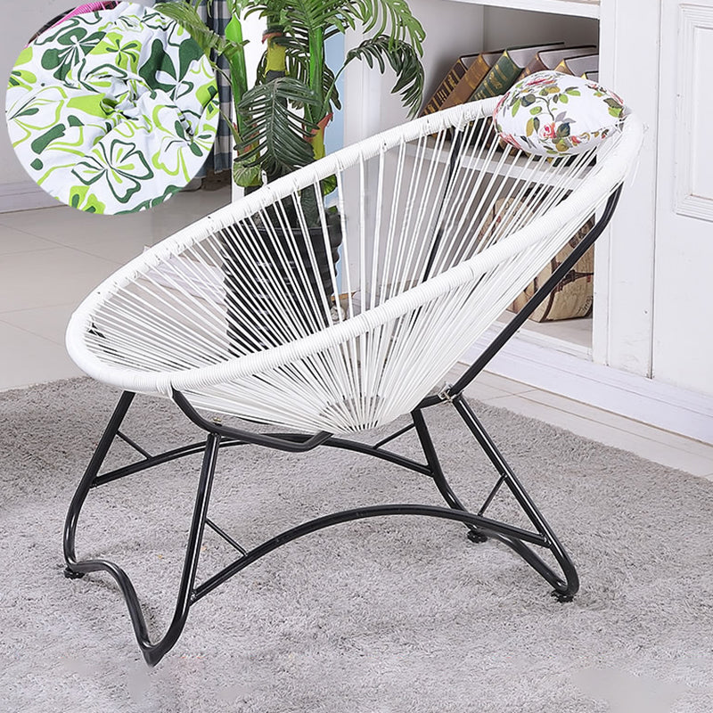 Iron Base Rocking Chair Lounge Simple Plastic Material Chair for Living Room White Upholstered Clearhalo 'Chairs & Seating' 'furn' 'furn_rocking_chairs' 'Furniture' 'Living Room Furniture' 'Rocking Chairs' 'rocking_chairs' 7001488