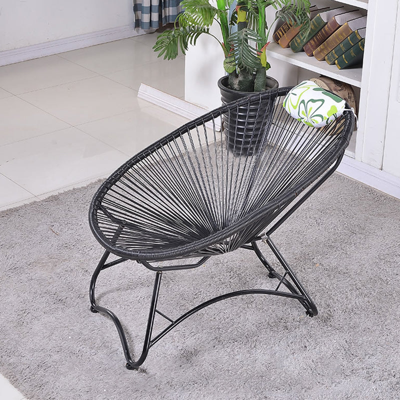 Iron Base Rocking Chair Lounge Simple Plastic Material Chair for Living Room Black Non-Upholstered Clearhalo 'Chairs & Seating' 'furn' 'furn_rocking_chairs' 'Furniture' 'Living Room Furniture' 'Rocking Chairs' 'rocking_chairs' 7001489