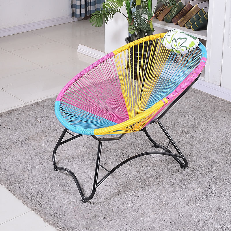 Iron Base Rocking Chair Lounge Simple Plastic Material Chair for Living Room Colorful Non-Upholstered Clearhalo 'Chairs & Seating' 'furn' 'furn_rocking_chairs' 'Furniture' 'Living Room Furniture' 'Rocking Chairs' 'rocking_chairs' 7001490