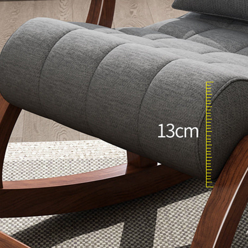 Single Lounge Lazy Sofa Chair Wood Base Rocking Chair for Living Room Clearhalo 'Chairs & Seating' 'furn' 'furn_rocking_chairs' 'Furniture' 'Living Room Furniture' 'Rocking Chairs' 'rocking_chairs' 7001497