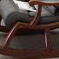Single Lounge Lazy Sofa Chair Wood Base Rocking Chair for Living Room Clearhalo 'Chairs & Seating' 'furn' 'furn_rocking_chairs' 'Furniture' 'Living Room Furniture' 'Rocking Chairs' 'rocking_chairs' 7001498