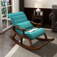 Single Lounge Lazy Sofa Chair Wood Base Rocking Chair for Living Room Sky Blue Clearhalo 'Chairs & Seating' 'furn' 'furn_rocking_chairs' 'Furniture' 'Living Room Furniture' 'Rocking Chairs' 'rocking_chairs' 7001502