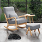 Modern Style Leisure Lounge Rocking Chair in Wooden Lazy Chair Rocking Chair with Ottomans Dark Gray Clearhalo 'Chairs & Seating' 'furn' 'furn_rocking_chairs' 'Furniture' 'Living Room Furniture' 'Rocking Chairs' 'rocking_chairs' 7001551