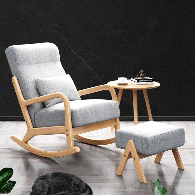 Modern Style Leisure Lounge Rocking Chair in Wooden Lazy Chair Clearhalo 'Chairs & Seating' 'furn' 'furn_rocking_chairs' 'Furniture' 'Living Room Furniture' 'Rocking Chairs' 'rocking_chairs' 7001559