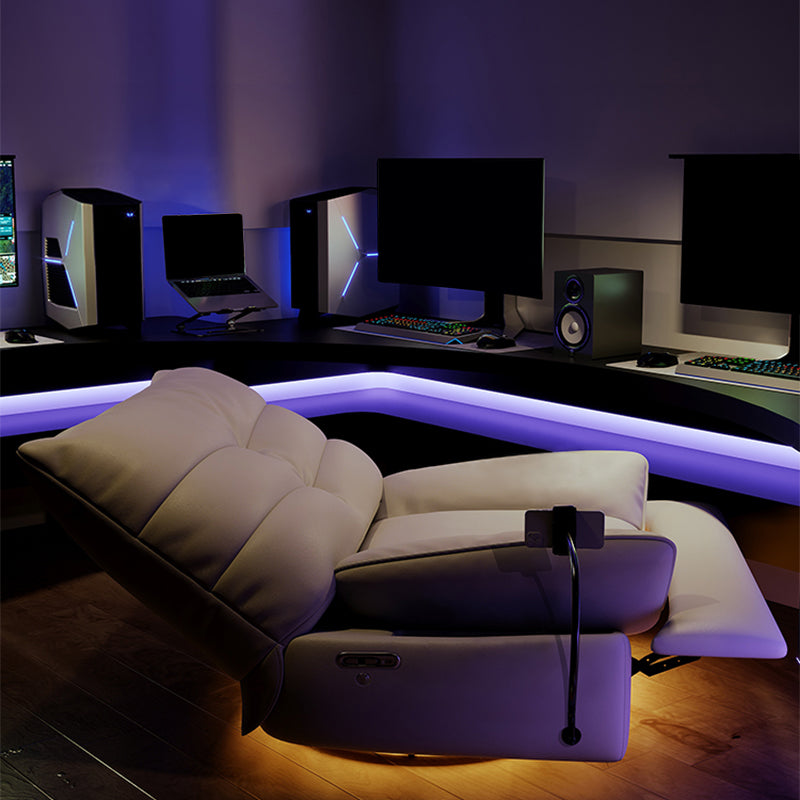 Moderno vera sedia in pelle club recliner massaggio home theater reclinabile