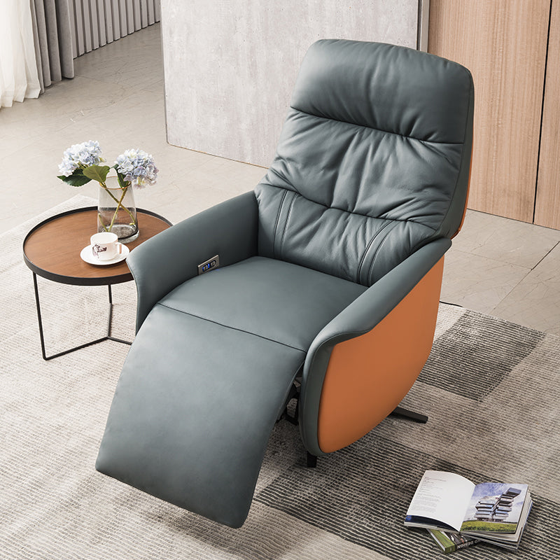 Scandinavian Swivel Base Standard Recliner Single Recliner Chair Clearhalo 'Chairs & Seating' 'furn' 'furn_recliners' 'Furniture' 'Living Room Furniture' 'Recliners' 7004215