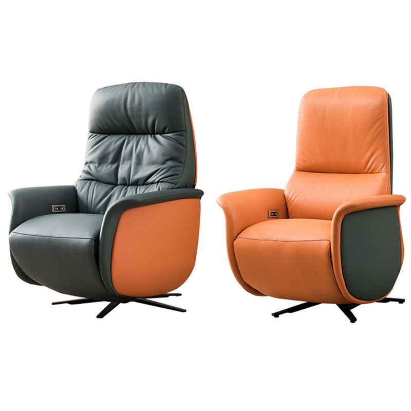 Scandinavian Swivel Base Standard Recliner Single Recliner Chair Clearhalo 'Chairs & Seating' 'furn' 'furn_recliners' 'Furniture' 'Living Room Furniture' 'Recliners' 7004218