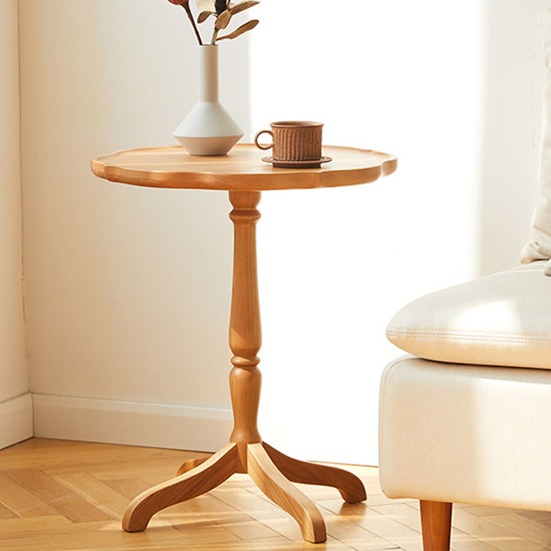 Modern Accent Side Table Naturally Shaped Natural Solid Wood 4 Legs Living Room 1 Clearhalo 'Coffee & Accent Tables' 'End & Side Tables' 'end_side_tables' 'furn' 'furn_end_side_tables' 'Furniture' 'Living Room Furniture' 7004229