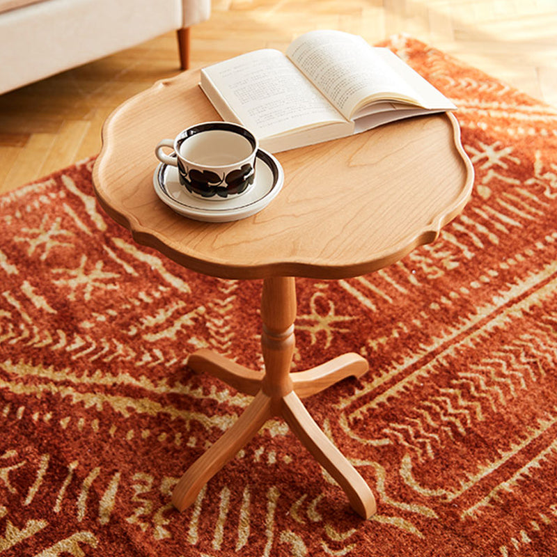Modern Accent Side Table Naturally Shaped Natural Solid Wood 4 Legs Living Room Clearhalo 'Coffee & Accent Tables' 'End & Side Tables' 'end_side_tables' 'furn' 'furn_end_side_tables' 'Furniture' 'Living Room Furniture' 7004236