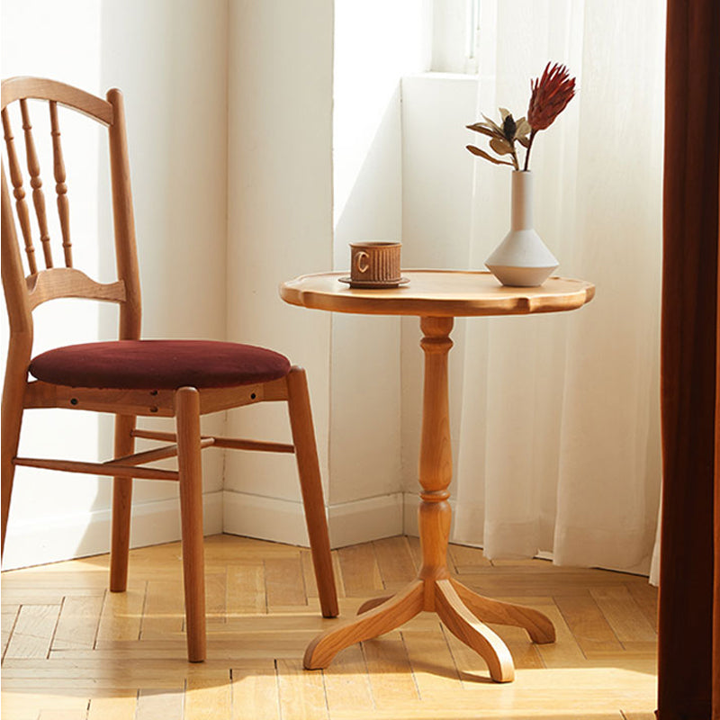 Modern Accent Side Table Naturally Shaped Natural Solid Wood 4 Legs Living Room Clearhalo 'Coffee & Accent Tables' 'End & Side Tables' 'end_side_tables' 'furn' 'furn_end_side_tables' 'Furniture' 'Living Room Furniture' 7004237