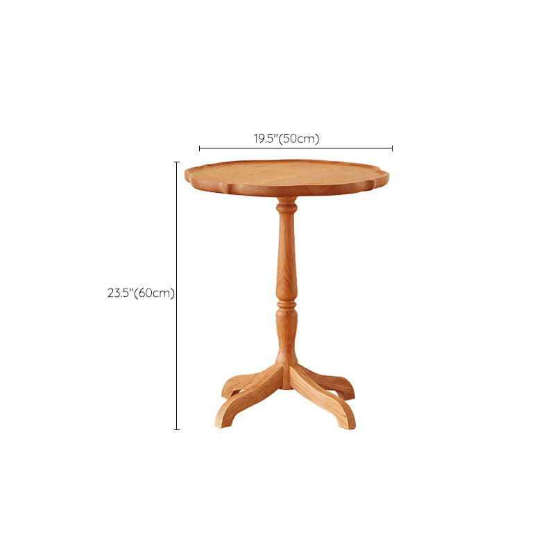 Modern Accent Side Table Naturally Shaped Natural Solid Wood 4 Legs Living Room Clearhalo 'Coffee & Accent Tables' 'End & Side Tables' 'end_side_tables' 'furn' 'furn_end_side_tables' 'Furniture' 'Living Room Furniture' 7004239