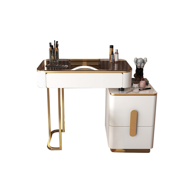 Glass Vanity Dressing Table Bedroom Vanity Dressing Table with Drawer