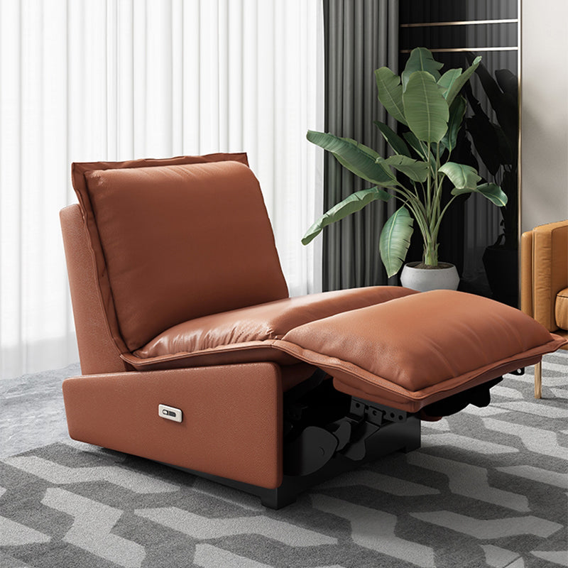 Contemporary Armless Standard Recliner Gliding Recliner Chair Clearhalo 'Chairs & Seating' 'furn' 'furn_recliners' 'Furniture' 'Living Room Furniture' 'Recliners' 7004291