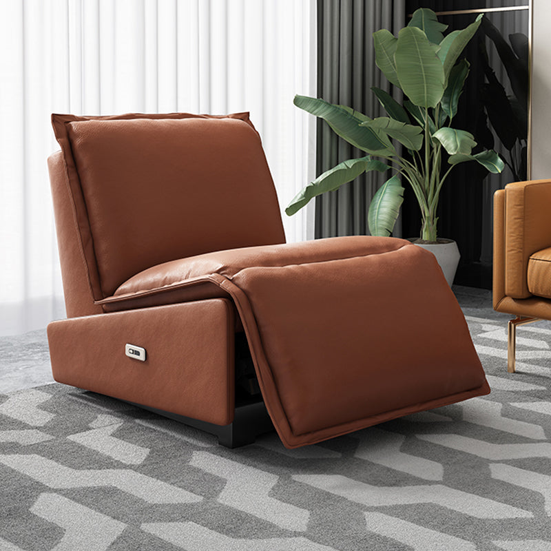 Contemporary Armless Standard Recliner Gliding Recliner Chair Clearhalo 'Chairs & Seating' 'furn' 'furn_recliners' 'Furniture' 'Living Room Furniture' 'Recliners' 7004297