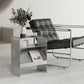 Modern Accent Side Table Metal Sled with Storage Rectangular Living Room End Table