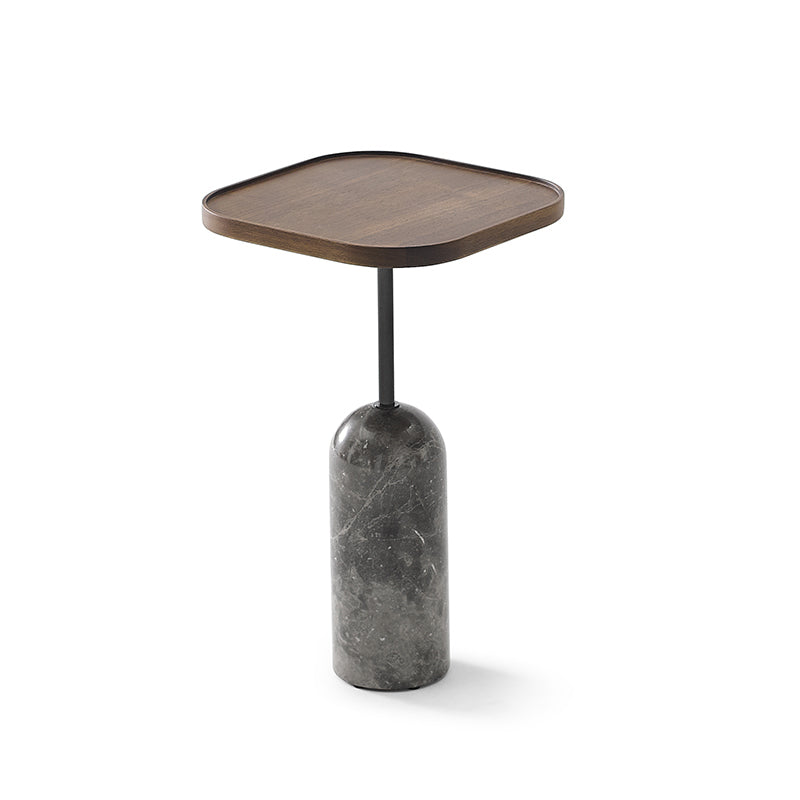 Moderner Akzent -Seitentisch -Sofa runder Sockel Marmor Wohnzimmer Ecktisch