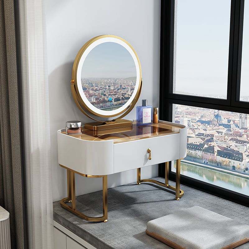 Coiffeur de vanité glamour en verre