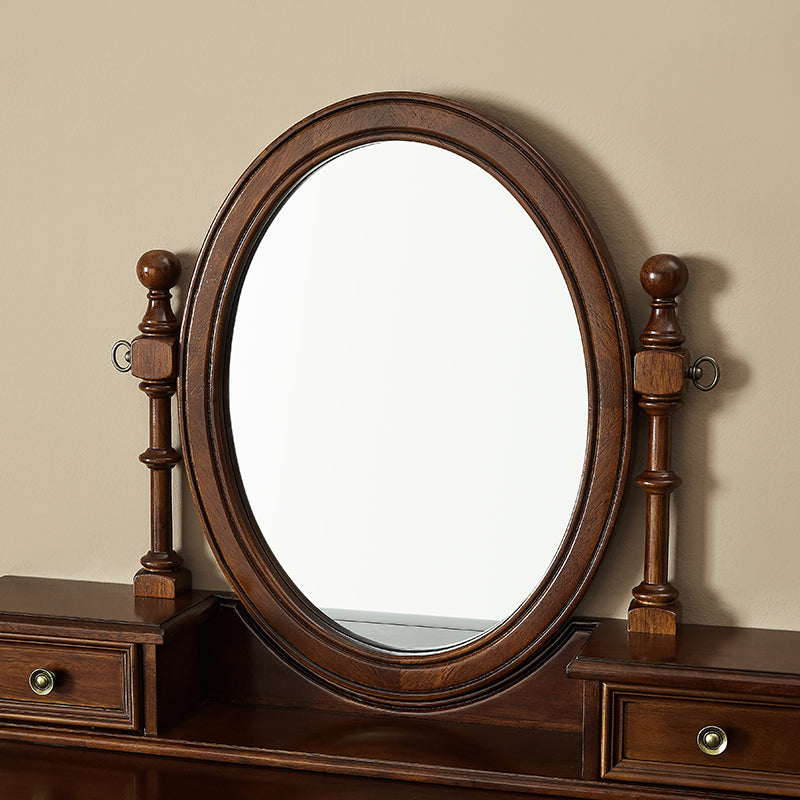 Traditional Makeup Vanity Set Wooden 5 Drawers Vanity Tables Clearhalo 'Bedroom Furniture' 'furn' 'furn_makeup_vanities' 'Furniture' 'Makeup Vanities' 'makeup_vanities' 7004413