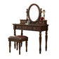 Traditional Makeup Vanity Set Wooden 5 Drawers Vanity Tables Clearhalo 'Bedroom Furniture' 'furn' 'furn_makeup_vanities' 'Furniture' 'Makeup Vanities' 'makeup_vanities' 7004414