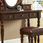 Traditional Makeup Vanity Set Wooden 5 Drawers Vanity Tables Clearhalo 'Bedroom Furniture' 'furn' 'furn_makeup_vanities' 'Furniture' 'Makeup Vanities' 'makeup_vanities' 7004417