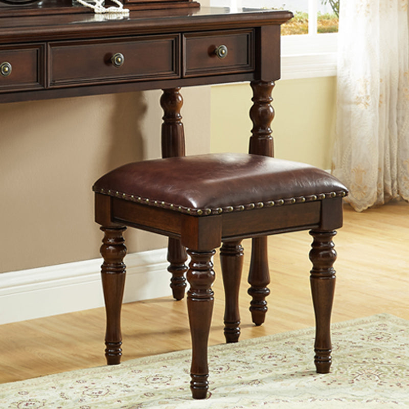 Traditional Makeup Vanity Set Wooden 5 Drawers Vanity Tables Clearhalo 'Bedroom Furniture' 'furn' 'furn_makeup_vanities' 'Furniture' 'Makeup Vanities' 'makeup_vanities' 7004418