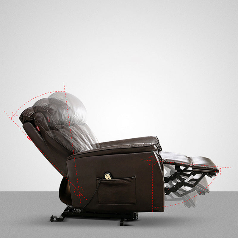 Sedia reclinabile in pelle di metà secolo reclinabile standard a colori solidi