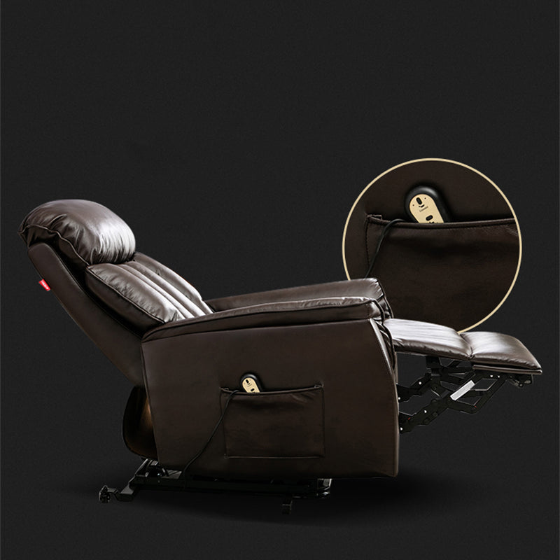 Sedia reclinabile in pelle di metà secolo reclinabile standard a colori solidi