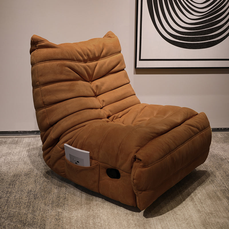 Modern Lumbar Support Recliner Rocker Standard Recliner with Footrest Brown Clearhalo 'Chairs & Seating' 'furn' 'furn_recliners' 'Furniture' 'Living Room Furniture' 'Recliners' 7004510