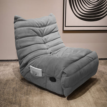 Modern Lumbar Support Recliner Rocker Standard Recliner with Footrest Gray Clearhalo 'Chairs & Seating' 'furn' 'furn_recliners' 'Furniture' 'Living Room Furniture' 'Recliners' 7004515