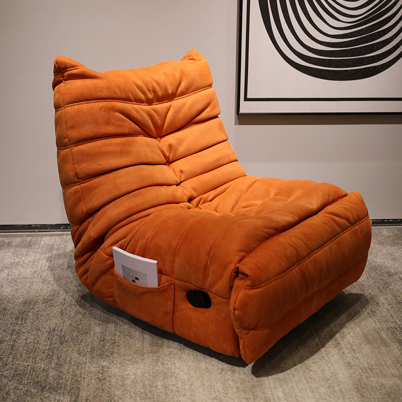 Modern Lumbar Support Recliner Rocker Standard Recliner with Footrest Orange Clearhalo 'Chairs & Seating' 'furn' 'furn_recliners' 'Furniture' 'Living Room Furniture' 'Recliners' 7004516