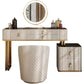 Glam Mirrored Glass Vanity Desk Bedroom Vanity Dressing Table with Drawer